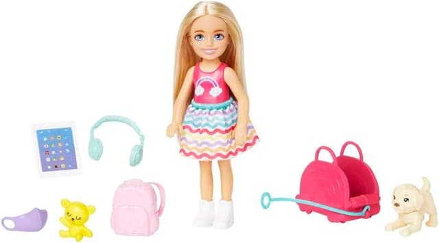 Detalle de Chelsea travel doll set with 6 accessories