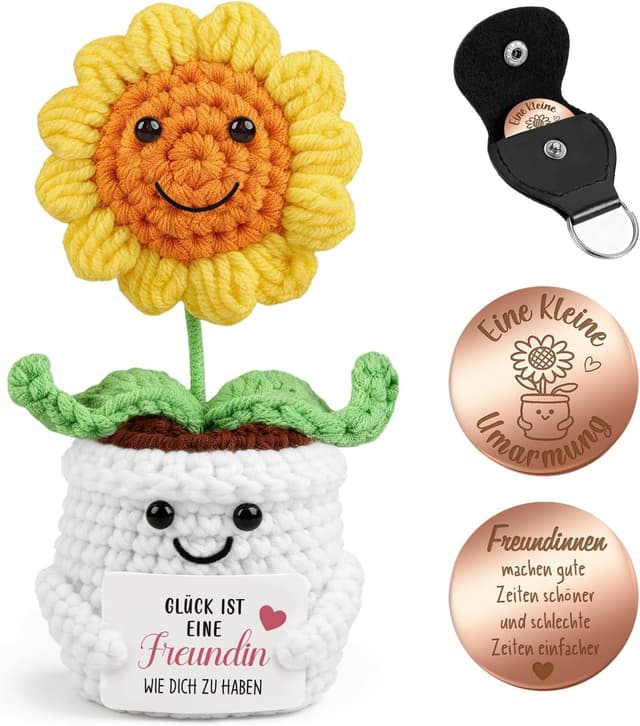 Detalle de {Giftota} Pocket Hug Sonnenblume Glücksbringer