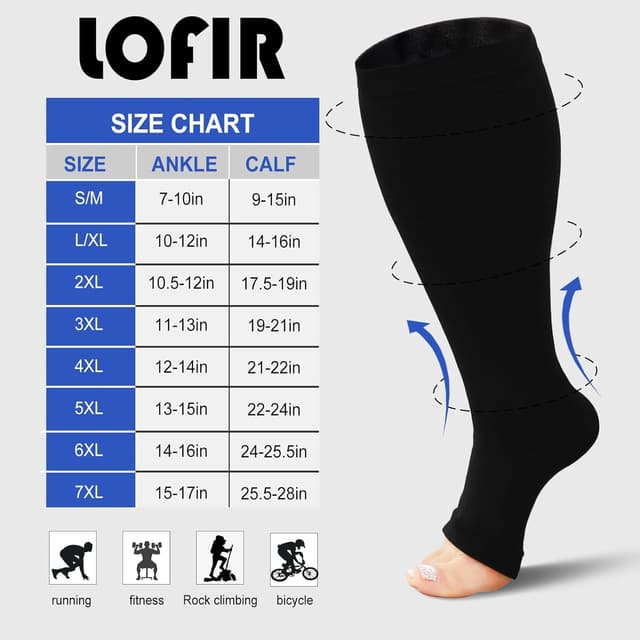 Imagen de LOFIR Plus Size Flight Compression Socks en OfertitasTOP