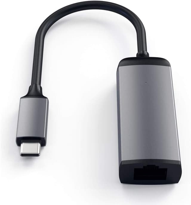 Detalle de Satechi Adaptateur Ethernet USB‑C en aluminium (Gigabit 10/100/1000 Mbps) gris sidéral