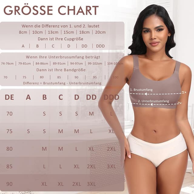 Detalle 2 de Nahtloser BH ohne Bügel für Damen