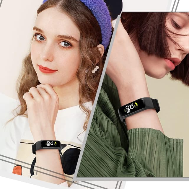 Detalle de Huamanlou Nylon-Armband kompatibel mit Samsung Galaxy Fit 2 (Sport-Ersatzarmband)