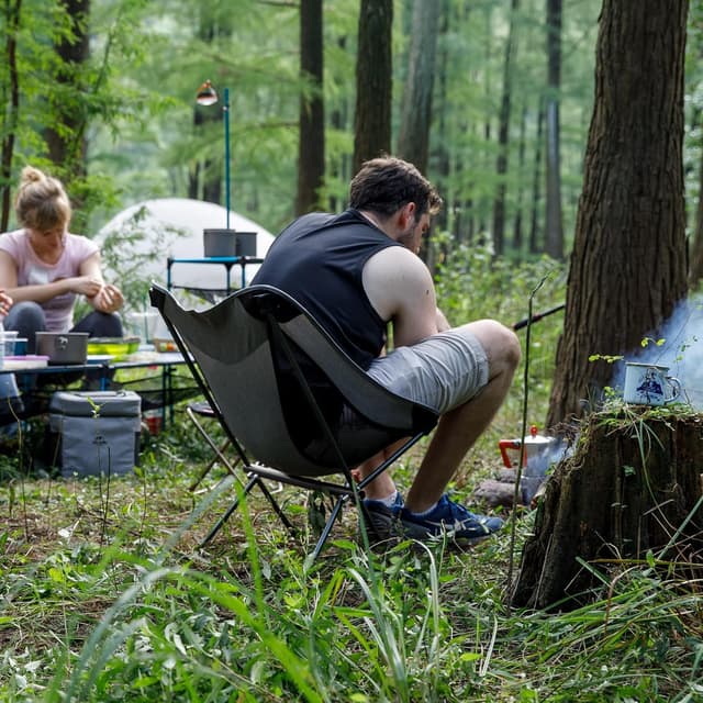 Detalle 2 de Naturehike tragbarer Campingstuhl (ultraleicht, klappbar) – 1,1 kg, bis 150 kg Traglast, für Angeln, Picknick & Outdoor