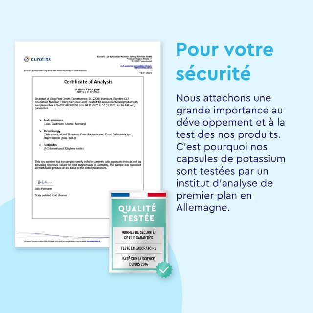 Thumbnail 5 de Potassium 270 Gélules 800 mg pour muscles