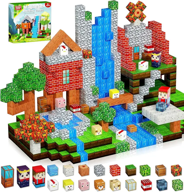 Detalle de 200PCS Magnetic Blocks STEM Building Set