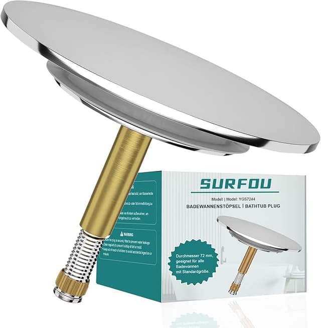 Imagen de SURFOU Tapón de Bañera Ø72mm con Junta de 44mm en OfertitasTOP
