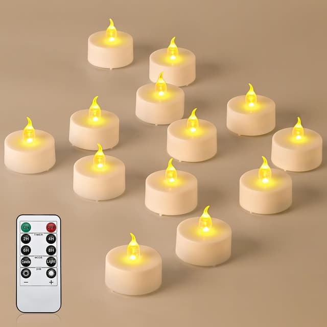 Imagen de cimetech 24 Teelichter LED mit Timer ⛯🎉 en OfertitasTOP