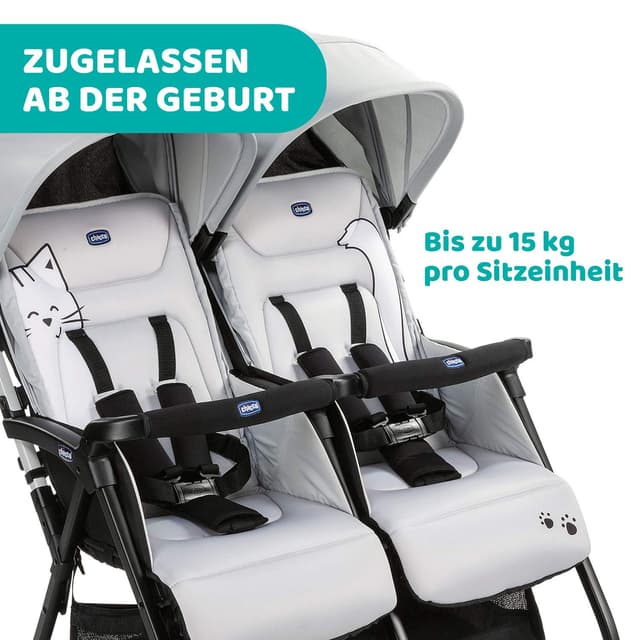 Thumbnail 6 de Chicco OHlalà Twin Geschwisterwagen 8 kg