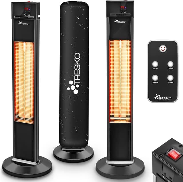 Detalle de TRESKO Stufa a Infrarossi 2000W torre 📡