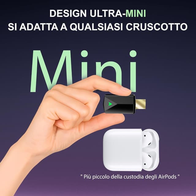 Detalle 2 de ZOUHOE Adattatore CarPlay Wireless e Android Auto Wireless (Plug & Play, Wi‑Fi 5,8GHz) per auto dal 2016