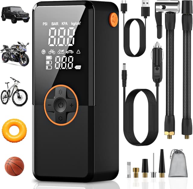 Detalle de Antifnuo Elektrische Luftpumpe 10000mAh ⛽📦📱📯
