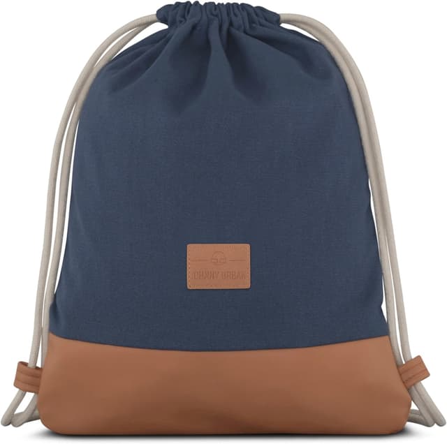Detalle de Johnny Urban Zaino con cordoncino Luke in cotone idrorepellente: borsa sportiva per festival e palestra