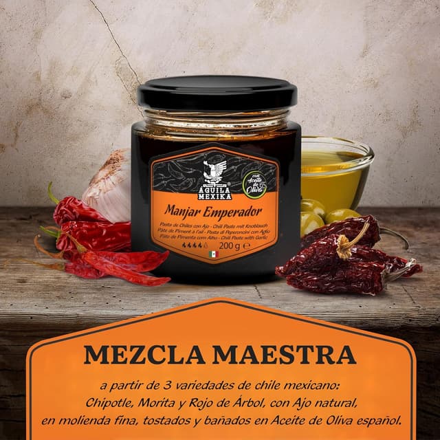 Thumbnail 4 de ÁGUILA MEXIKA | Salsa Macha Gourmet 🌶️ - 3 Chiles Mexicanos