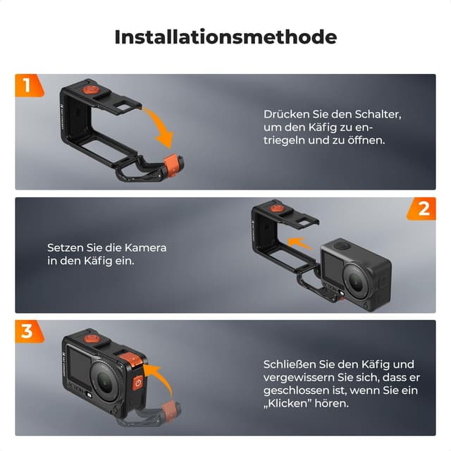 Thumbnail 6 de K&F CONCEPT Kamerakäfig für DJI Osmo Action 6