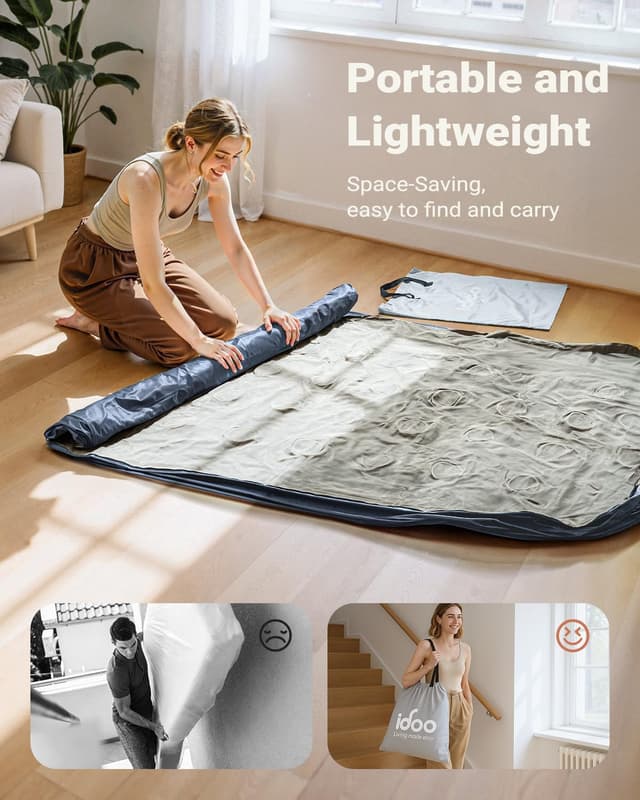Thumbnail 5 de iDOO Inflatable Mattress Double 193x137x46cm