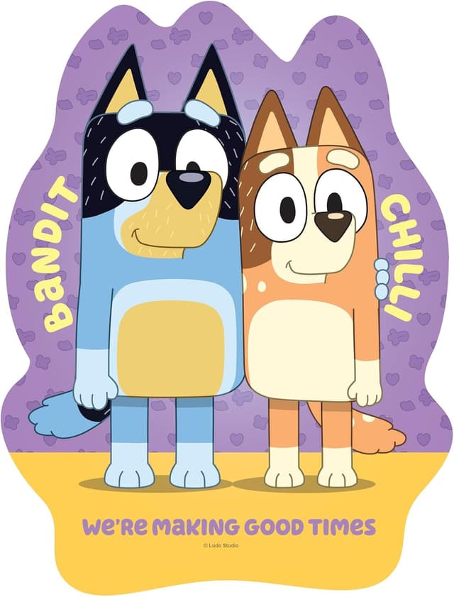 Detalle 2 de Ravensburger Bluey 4 Large Shaped Jigsaw Puzzles (10–16 pieces) for Kids aged 3+