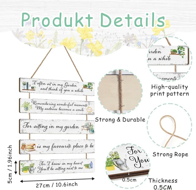 Detalle 2 de HPNIUB Funny Garden Sign 5 pack