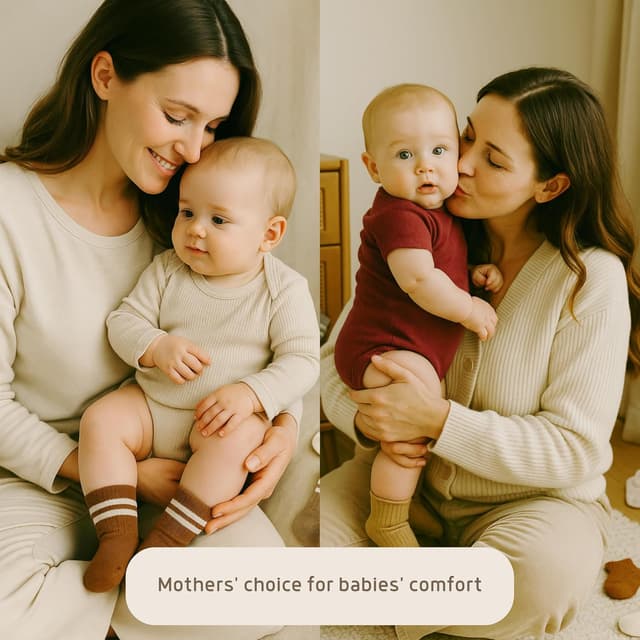 Thumbnail 6 de bistyle Baby-Socken aus Baumwolle – 6 Paar für Neugeborene bis 3 Jahre, nahtlos (Stopper) für Jungen & Mädchen