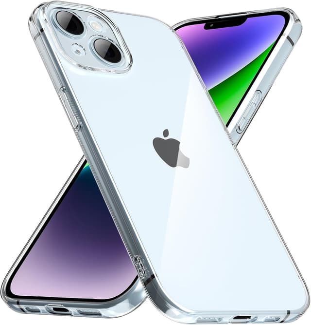 Detalle de Caslord Ultra Thin TPU Clear Case for iPhone 14 (Transparent, Shockproof)