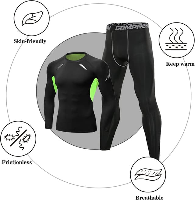 Detalle de Ensemble de sous-vêtement thermique homme Terecey : respirant et séchage rapide pour sport et plein air