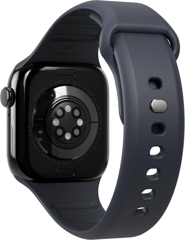 Detalle de VONMÄHLEN Classic Band 2 – verstellbares, atmungsaktives Armband aus recyceltem Silikon für Apple Watch