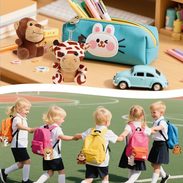 Detalle 2 de Mini Plush Animals 4.5" Valentine Classroom Pack