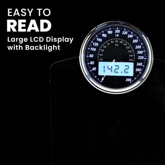 Detalle de EILISON Highly Advance 2-in-1 Digital & Analog Weighing Scale (Black) with Height Measurement