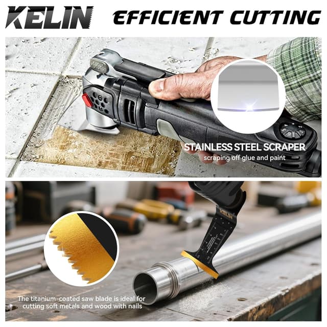 Detalle 2 de KELIN Multitool Sägeblätter 12tlg Titan