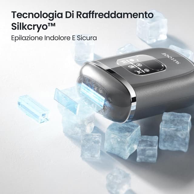 Detalle de SALLOOT 2026 Epilatore a Luce Pulsata con doppio impulso e raffreddamento 4°C (22J)