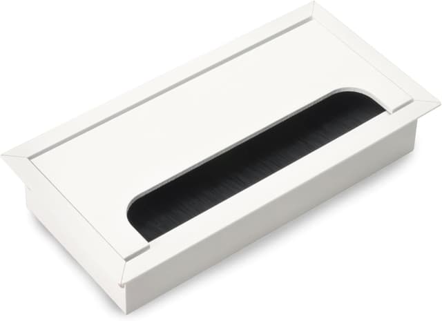 Detalle 2 de Emuca Pasacables para Mesa, Rectangular, 160x80mm, Aluminio ⚙