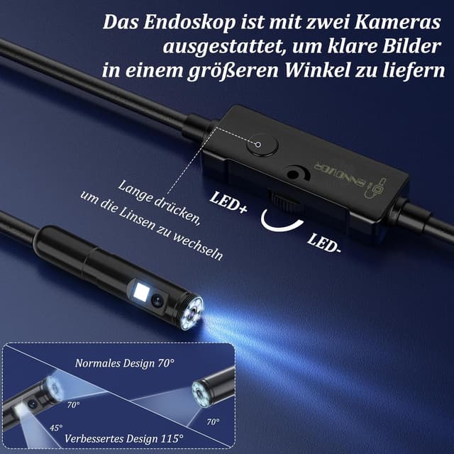 Detalle de Endoskopkamera 1920P HD Rohrkamera 5M