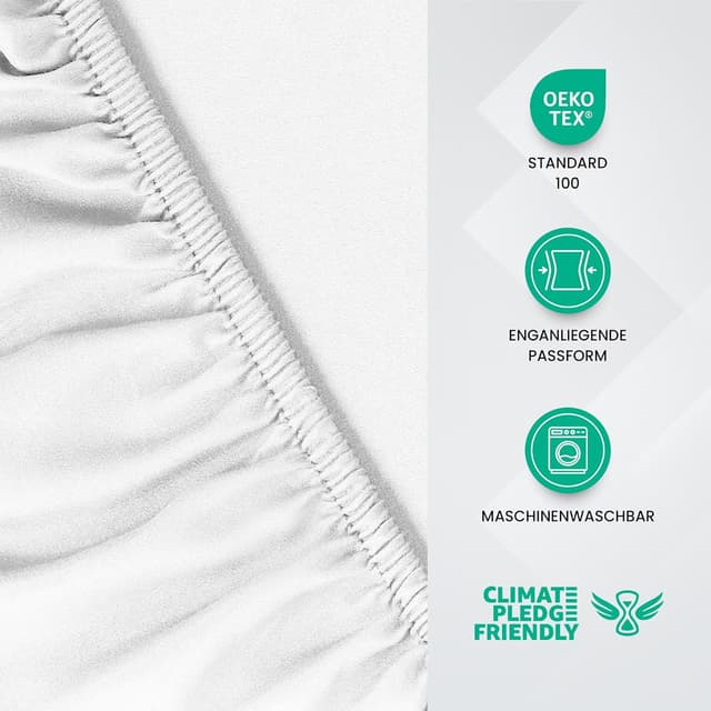 Detalle de Utopia Bedding Spannbettlaken 180×200 cm, 35 cm Tiefe