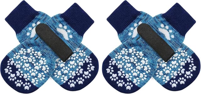 Thumbnail 6 de EXPAWLORER Anti-slip Dog Socks with Grips (Double-Sided Gel) – Size M, Black