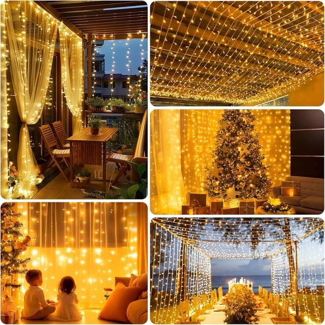 Thumbnail 6 de LED Lichtervorhang 3 x 2 m mit 200 LEDs