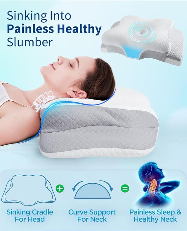 Detalle 2 de Hydomi Cervical Memory Foam Adjustable Orthopaedic Pillow