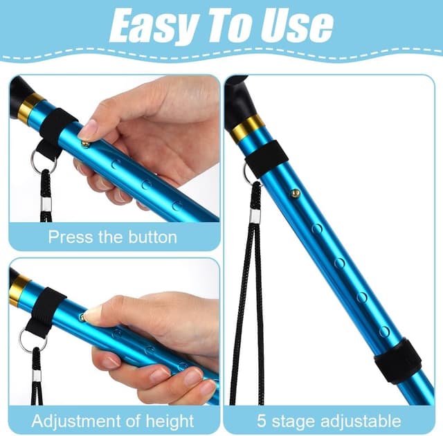 Detalle 2 de flintronic canne de marche pliable 5 niveaux