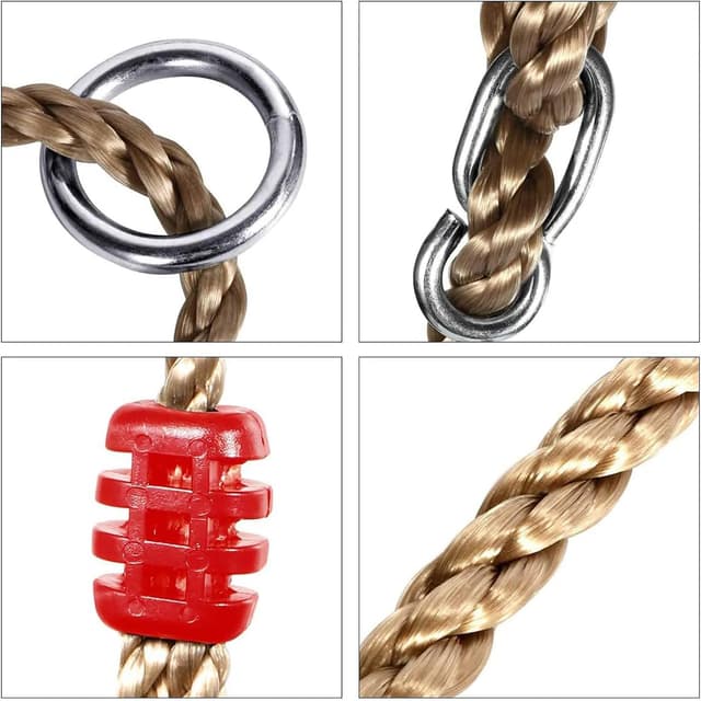 Detalle 2 de Ausbond Kinderschaukel mit weichem Brett – verstellbare Seillänge, bis 150 kg Belastung (blau)