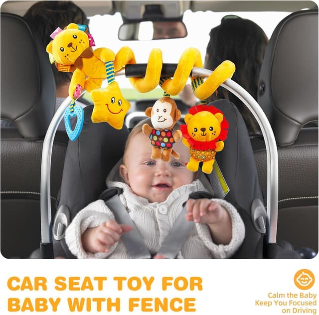 Detalle de Jollybaby Crib Stroller Car Seat Toys (Little Lion) for 0–12 Months