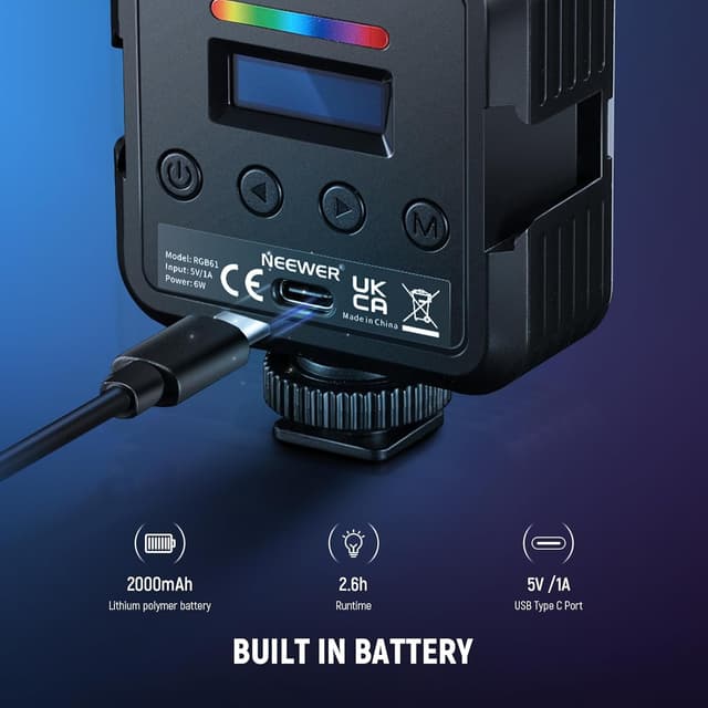 Thumbnail 5 de NEEWER RGB61 Luce LED RGB61 2000mAh