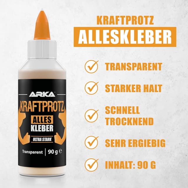 Detalle 2 de Alleskleber 100 ml – extra stark, schnell trocknend und flexibel (transparent) für Holz, Metall, Kunststoff, Textil & Papier