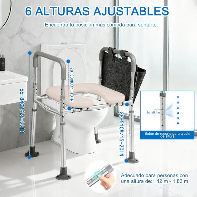 Thumbnail 2 de NJUN Alzador WC 3 en 1 reposabrazos