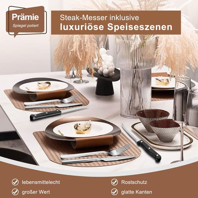 Thumbnail 6 de Terlulu 36-teiliges Edelstahl Besteckset 6 Personen