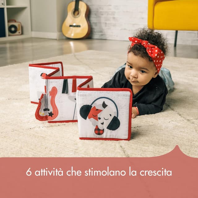 Detalle 2 de Tiny Love Double-Sided First Book, Libro sensoriale 0+ mesi