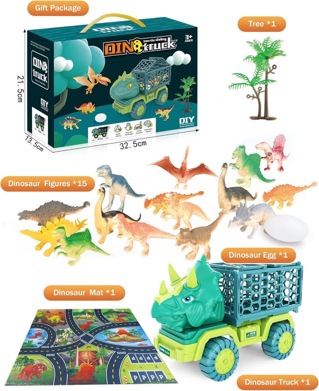 Thumbnail 4 de Dinosaur Truck Toy 33cm for Kids
