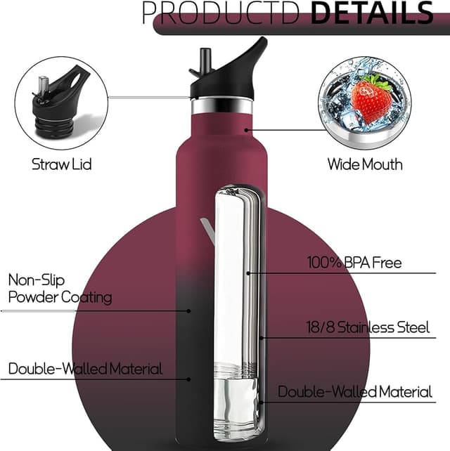 Thumbnail 1 de Grsta Botella de Agua Térmica de Acero Inoxidable 1L 💧