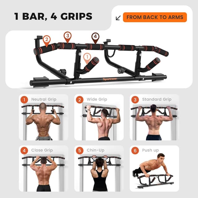 Detalle 1 de Sportneer Barra per trazioni fino a 200 kg