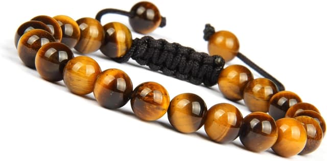 Detalle de GD GOOD.designs EST. 2015 Bracelet de perles de pierre naturelle (boules de chakra 8 mm) réglable