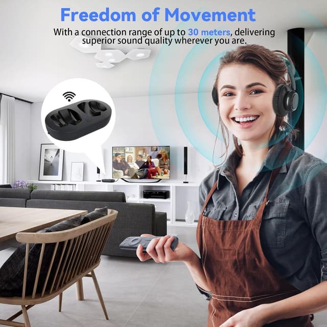 Detalle 2 de ANSTEN TV Kopfhörer kabellos Senioren