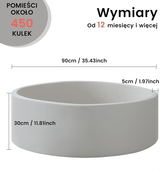 Detalle 2 de Zedachica Bällebad 90 x 30 cm Schaumstoff