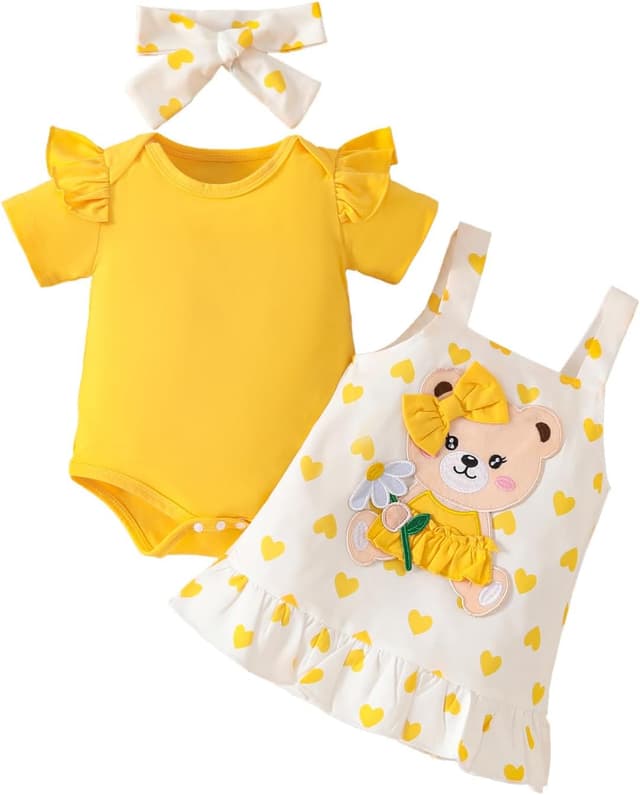 Thumbnail 3 de UUAISSO robe imprimée cœur bébé 0-18 mois ⚙